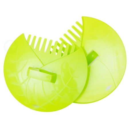 Invernaculo 1.75 x 14 x 12 in. Leaf Scoops Hand Rakes for Lawn & Garden Cleanup, Green - 1 Pair IN2641727